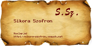 Sikora Szofron névjegykártya